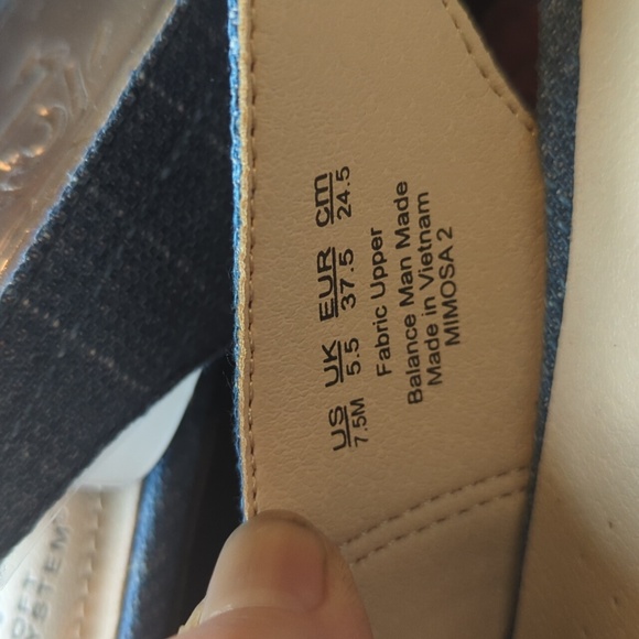 Life Stride Mimosa 2 slingback sandals Women's 7.5 M blue denim summer NEW NWB - Picture 7 of 10